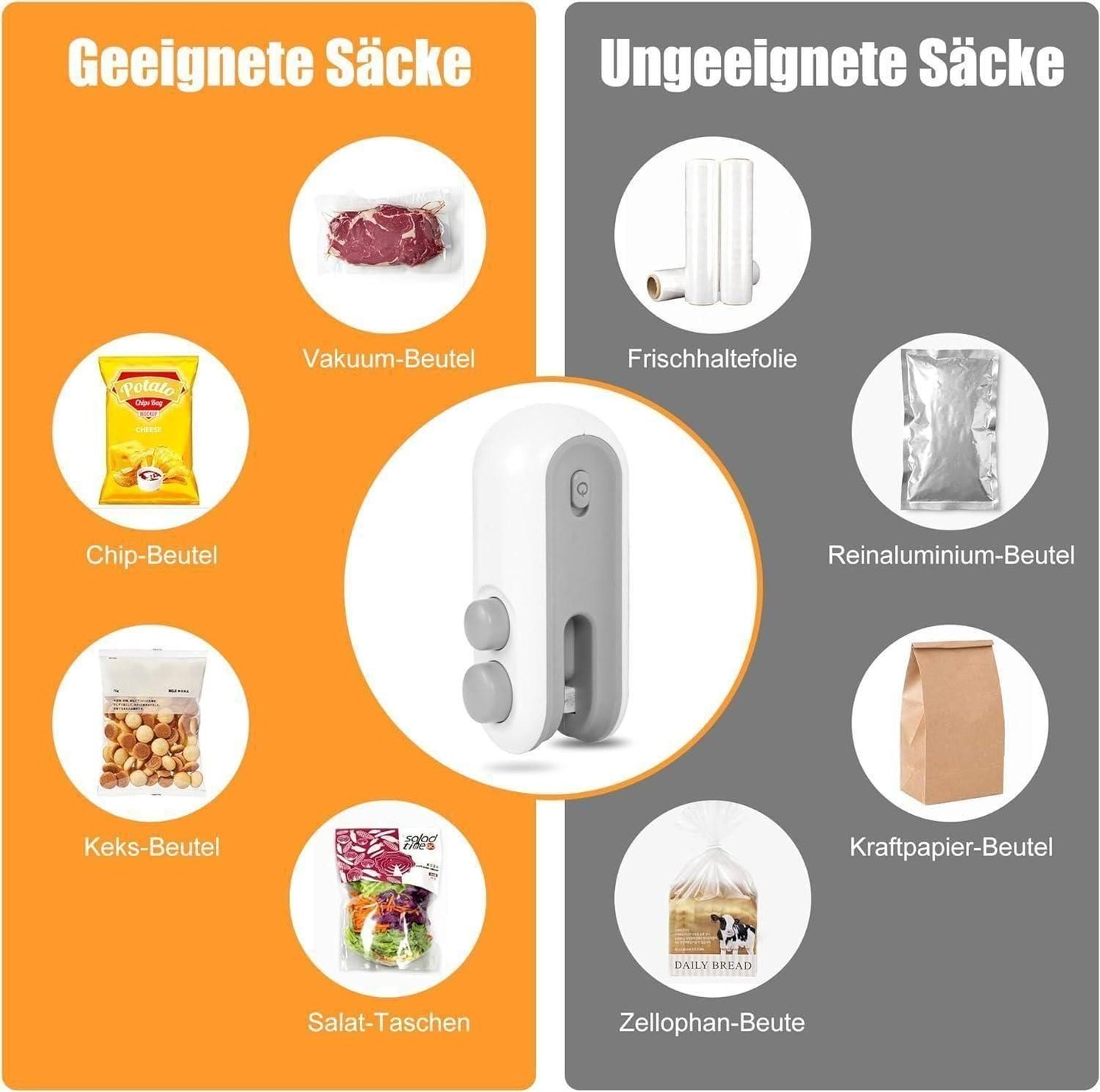 Portable 2-in-1 Magnetic Bag Sealer & Cutter – USB Rechargeable