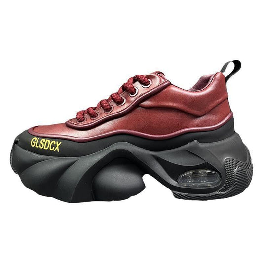 Leather Surface Trend Sports Leisure Platform Men's Shoes