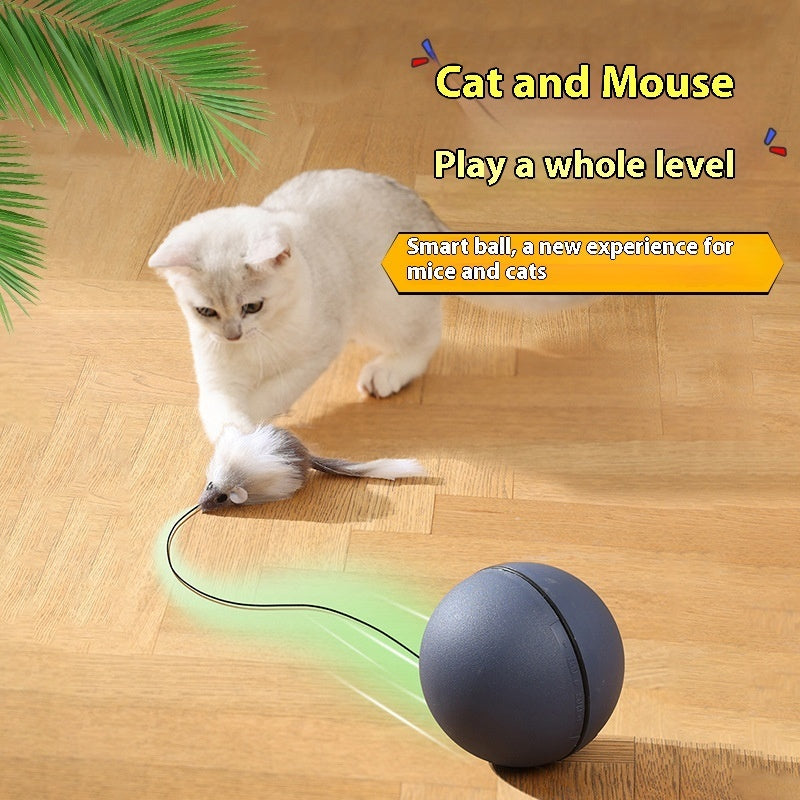 Automatic Mouse Teaser Ball – Smart Rolling Toy for Cats Dogs