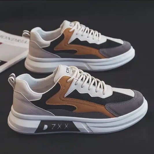 ZXX Casual Shoes for Men (White & Tan, 9)